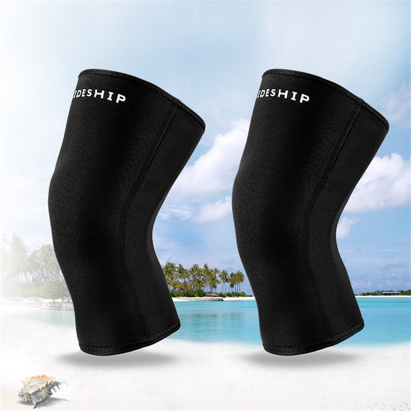 A Pair of 3mm Black Knee Pads for Swimming and Deep Diving